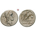 Roman Republican Coins, Q. Cassius Longinus, Denarius 55 BC, nearly xf