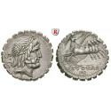 Roman Republican Coins, Q. Antonius Balbus, Denarius, serratus 83-82 BC, xf