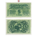 Emergency Isssues, Special Materials, Bielefeld, 5 Goldpfennig (5/420 Dollar) 8.11.1923, I