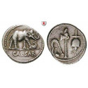 Roman Republican Coins, Caius Iulius Caesar, Denarius 49-48 BC, vf-xf