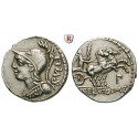 Roman Republican Coins, P. Servillus Rullus, Denarius 100 BC, nearly xf