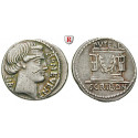 Roman Republican Coins, L.Scribonius Libo, Denarius 62 BC, vf