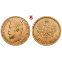 Russia, Nicholas II, 5 Roubles 1909, 3.87 g fine, good xf