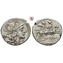Roman Republican Coins, M. Junius Silanus, Denarius 145 BC, vf-xf