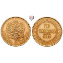 Finland, Grand Duchy, Alexander II., 20 Markkaa 1879, 5.81 g fine, vf-xf