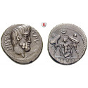 Roman Republican Coins, L. Titurius Sabinus, Denarius 89 BC, nearly xf