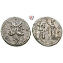 Roman Republican Coins, M. Furius, Denarius 119 BC, nearly xf