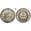 Italy, Venice, Povisorische Regierung, 5 Lire 1848, vf-xf