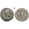 Roman Republican Coins, P. Accoleius Lariscolus, Denarius 43 BC, good vf