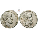 Roman Republican Coins, M. Junius Brutus, Denarius 54 BC, vf
