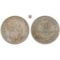 Italy, Kingdom Of Italy, Vittorio Emanuele II, 20 Centesimi 1863, vf-xf