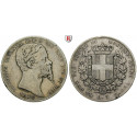 Italy, Kingdom Of Sardinia, Vittorio Emanuele II, 5 Lire 1852, vf