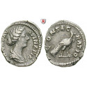 Roman Imperial Coins, Faustina Junior, wife of  Marcus Aurelius, Denarius 176-180, good vf