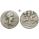 Roman Republican Coins, Caius Iulius Caesar, Denarius 46-45 BC, good vf