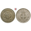 Italy, Kingdom Of Italy, Vittorio Emanuele III, 20 Centesimi 1919, xf-unc