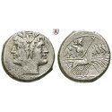Roman Republican Coins, Romano-campanian Isuues, Didrachm (Quadrigatus) 225-212 BC, vf-xf