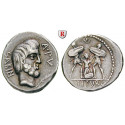 Roman Republican Coins, L. Titurius Sabinus, Denarius 89 BC, vf