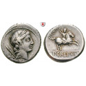 Roman Republican Coins, P. Crepusius, Denarius 82 BC, good vf