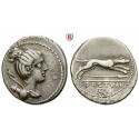 Roman Republican Coins, C. Postumius, Denarius 74 BC, good vf