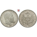 German Empire, Württemberg, Wilhelm II., 2 Mark 1905, F, vf-xf/xf-FDC, J. 174