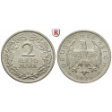 Weimar Republic, Standard currency, 2 Reichsmark 1926, G, xf / xf-unc, J. 320