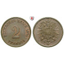German Empire, Standard currency, 2 Pfennig 1874, C, FDC, J. 2