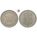 German Empire, Standard currency, 10 Pfennig 1874, A, xf, J. 4