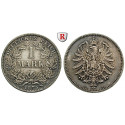 German Empire, Standard currency, 1 Mark 1875, B, xf, J. 9
