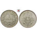 German Empire, Standard currency, 1 Mark 1881, J, xf-unc, J. 9