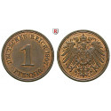 German Empire, Standard currency, 1 Pfennig 1907, E, FDC, J. 10
