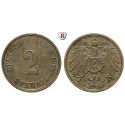 German Empire, Standard currency, 2 Pfennig 1913, J, xf, J. 11