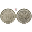 German Empire, Standard currency, 10 Pfennig 1900, G, xf / FDC, J. 13