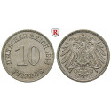 German Empire, Standard currency, 10 Pfennig 1914, E, xf / FDC, J. 13