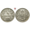 German Empire, Standard currency, 1/2 Mark 1909, A, good xf, J. 16