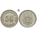 German Empire, Standard currency, 50 Pfennig 1875, B, xf, J. 7
