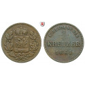 Schwarzburg, Rudolstadt, Friedrich Günther, 1/4 Kreuzer 1861, vf