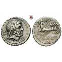 Roman Republican Coins, Q. Antonius Balbus, Denarius, serratus 83-82 BC, vf-xf