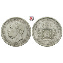 India, Portuguese India, Luiz I., 1/2 Rupee 1881, vf