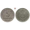 First World War, Standard currency, 5 Pfennig 1915, A, xf-unc, J. 297