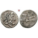 Roman Republican Coins, L. Rubrius Dossenus, Denarius 87 BC, vf