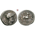 Roman Republican Coins, Q. Philippus, Denarius 129 BC, good vf