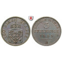 Brandenburg-Prussia, Kingdom of Prussia, Wilhelm I., 3 Pfennig 1869, good xf