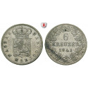 Nassau, Herzogtum Nassau, Adolph, 6 Kreuzer 1841, vf