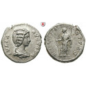 Roman Imperial Coins, Julia Domna, wife of Septimius Severus, Denarius 202, good vf