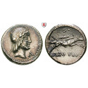 Roman Republican Coins, L. Piso Frugi, Denarius 90 BC, vf-xf