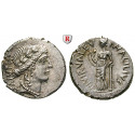 Roman Republican Coins, Man. Acilius Glabrio, Denarius 49 BC, nearly xf