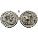 Roman Imperial Coins, Septimius Severus, Denarius 198, nearly xf