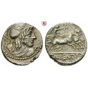 Roman Republican Coins, Cn. Lentulus Clodianus, Denarius 88 BC, xf / vf
