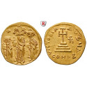 Byzantium, Heraclius, Heraclius Constantinus and Herclonas, Solidus 638-641, xf
