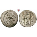 Roman Republican Coins, P. Clodius, Denarius 42 BC, xf